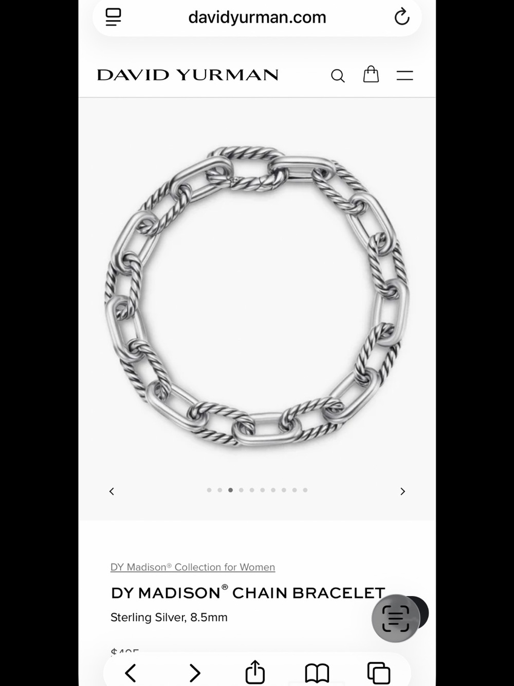 DY MADISON® CHAIN BRACELET
Sterling Silver, 8.5mm - Picture 8 of 8